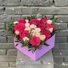 Цветочная композиция из Розы в коробке #REPLACE_PRED# Ольгино