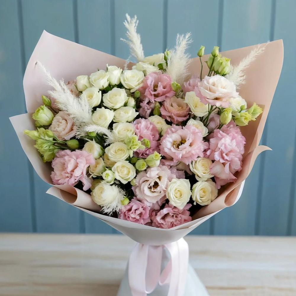 Букет цветов из: Альстромерии и Розы в Ольгино