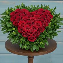 Цветочная композиция из Розы в виде сердца #REPLACE_PRED# Ольгино