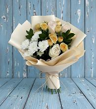 Букет цветов из:  Розы и Хризантемы в Ольгино