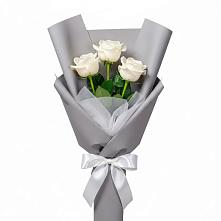 Букет 3 белые розы #REPLACE_PRED# Ольгино