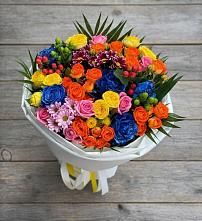 Букет цветов из:  Розы и Хризантемы в Ольгино