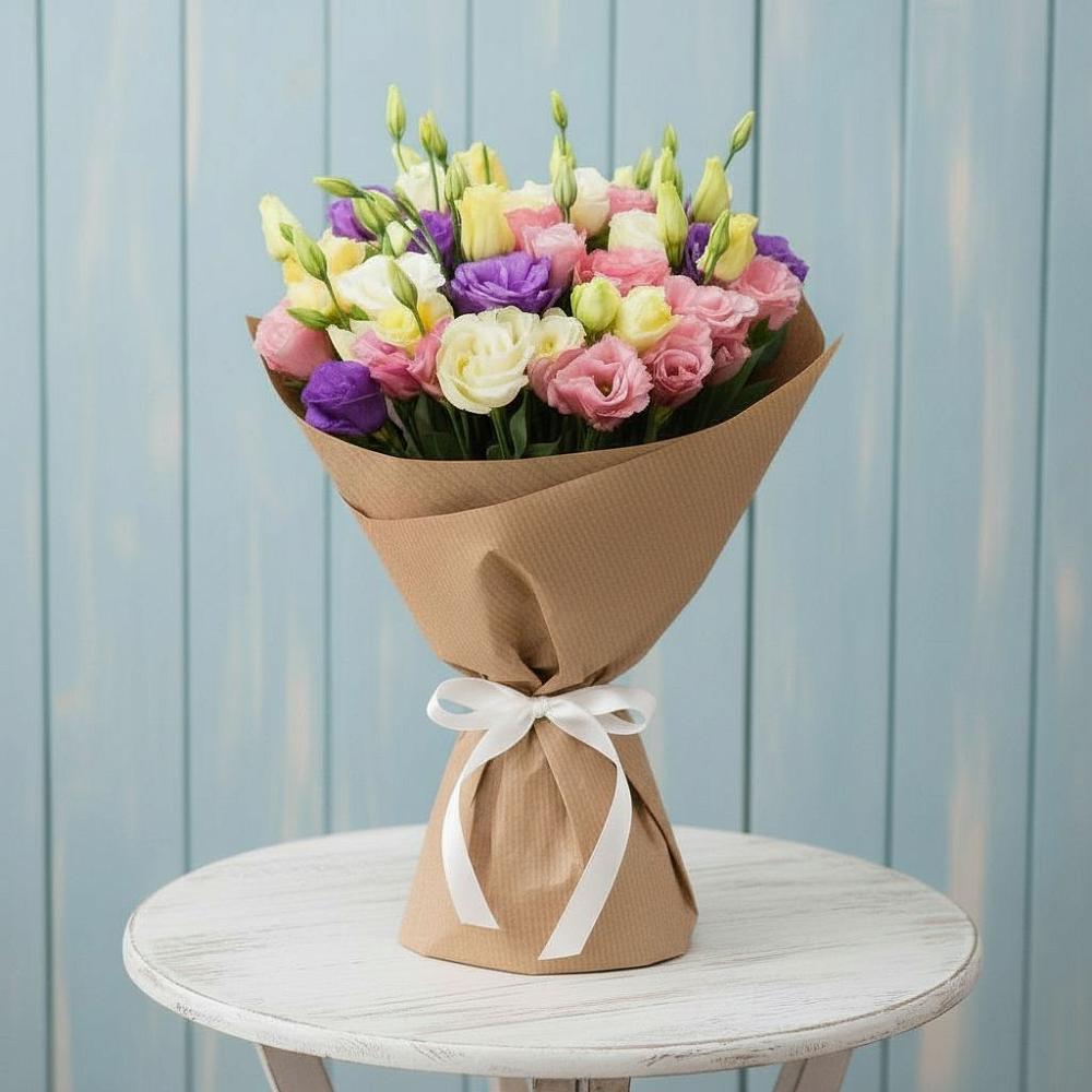 Букет цветов из: Лизиантусы в Ольгино