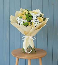 Букет цветов из:  Хризантемы и Розы #REPLACE_PRED# Ольгино