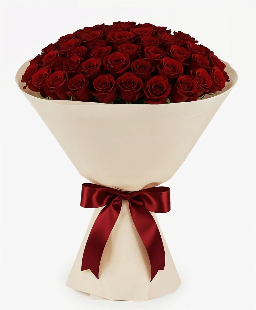 Букет 101 Бордовая роза Блэк Бакарра в Ольгино