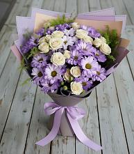 Букет цветов из:  Хризантемы и Розы в Ольгино