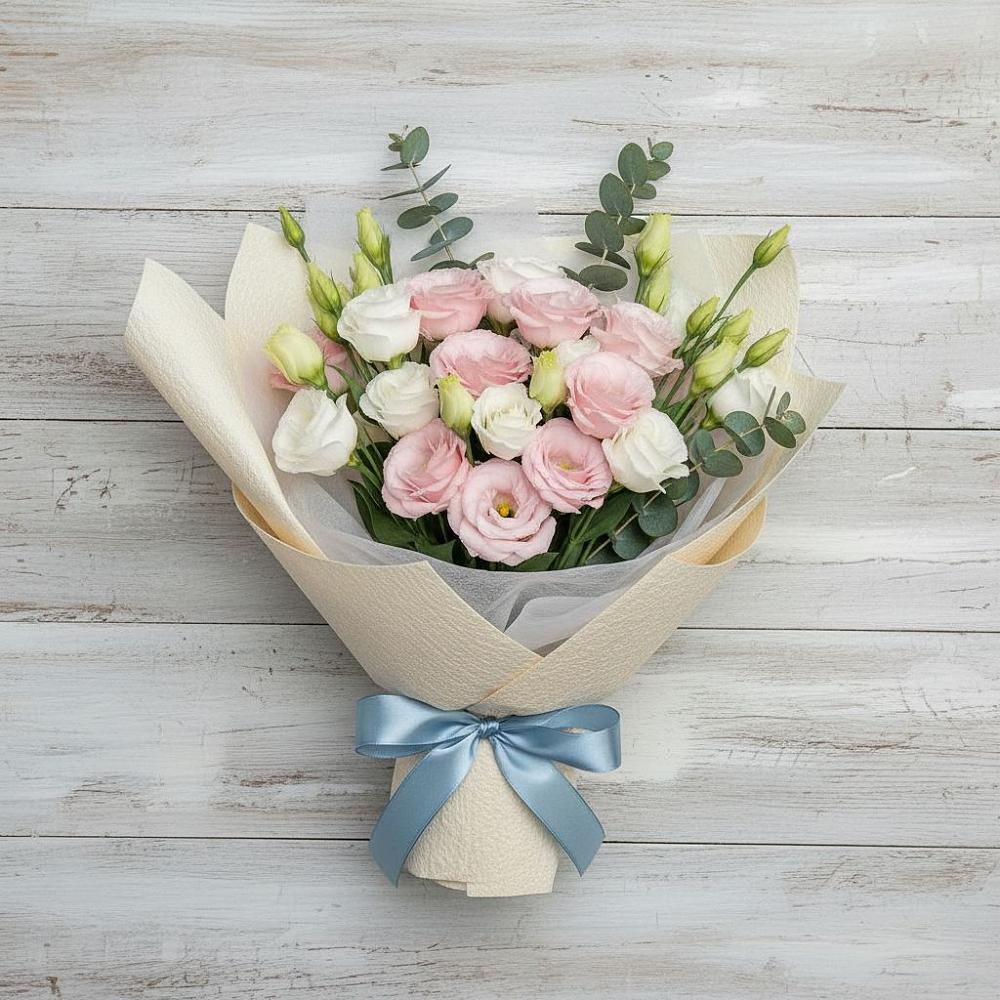 Букет цветов из: Лизиантусы в Ольгино